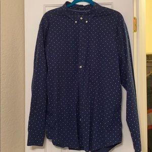 Navy Blue arrow print shirt